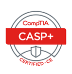 CASP+ certification badge demonstrating Cyberix managed security services is highly